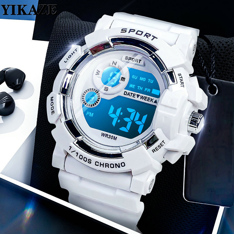 Smartwatch Digital Watches For Kids - YIKAZE Kids Watches Fashion Luminous Waterproof