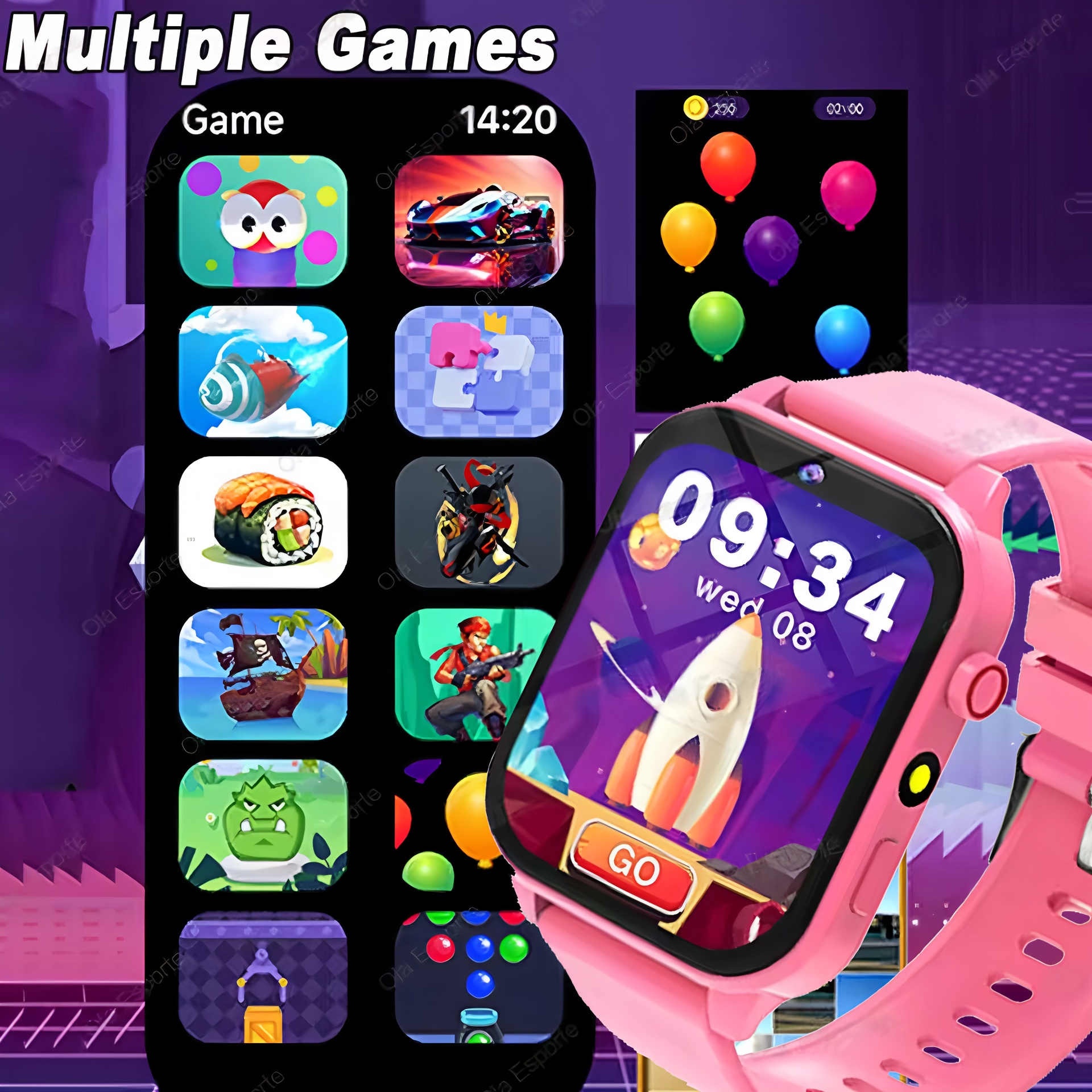 Smartwatch Watches For Children - 100+ Game SmartWatch Kid Child HD