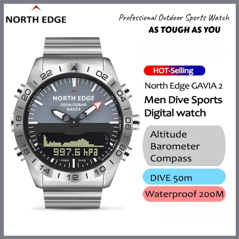 NORTH EDGE Luxury Men Smart Wa - Smartwatch Army Watches For Men reseña y precio