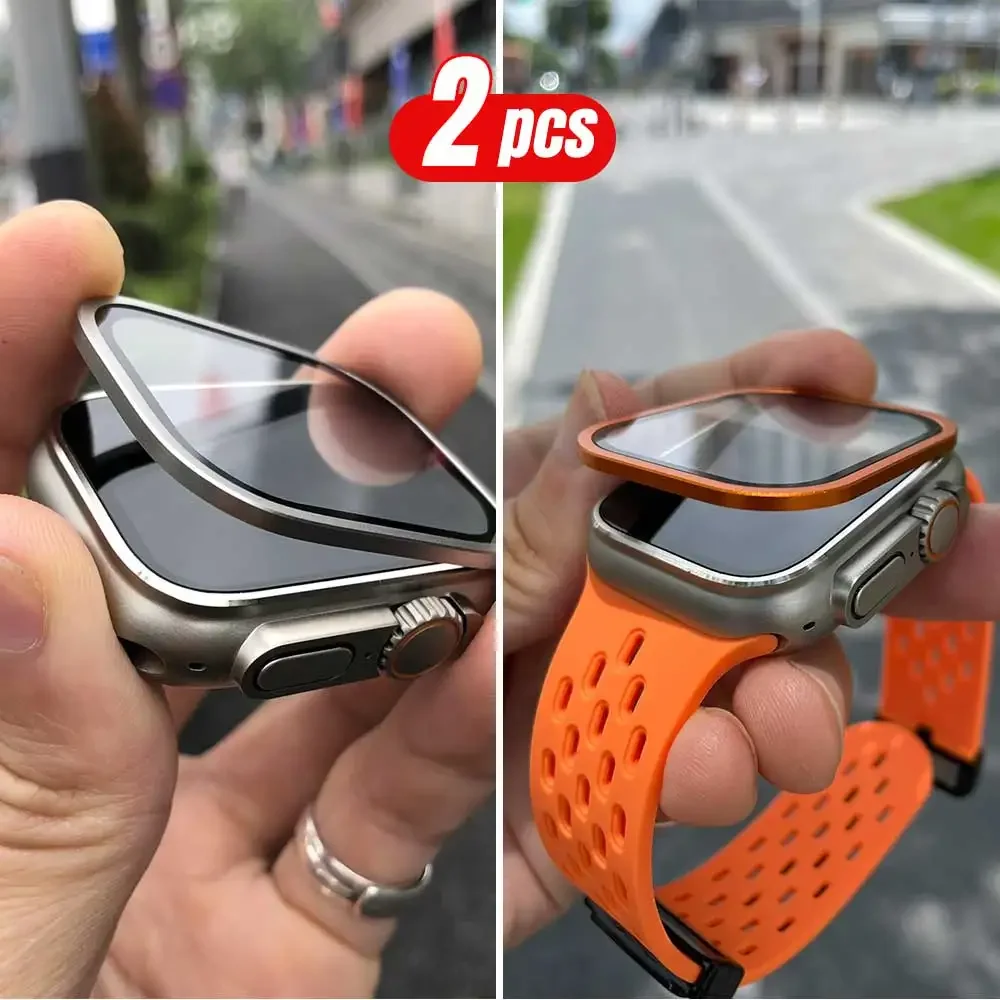2PCS Titanium Metal Frame for  - Smartwatch Apple Watches For Women reseña y precio