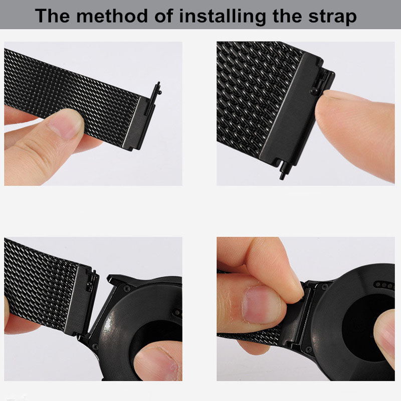 18MM Milanese Loop Strap For F - Fossil Watches Smartwatch Gold reseña y precio
