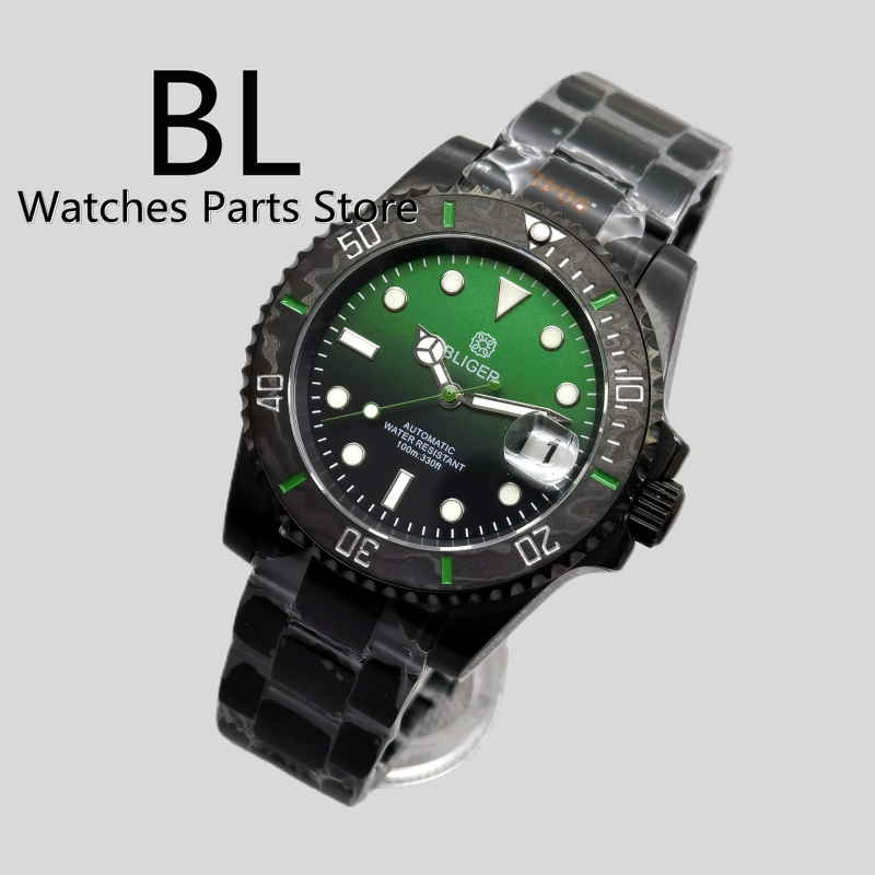 BLIGER 40mm Full Black Case Ca - Minimalist Thin Watch reseña y precio