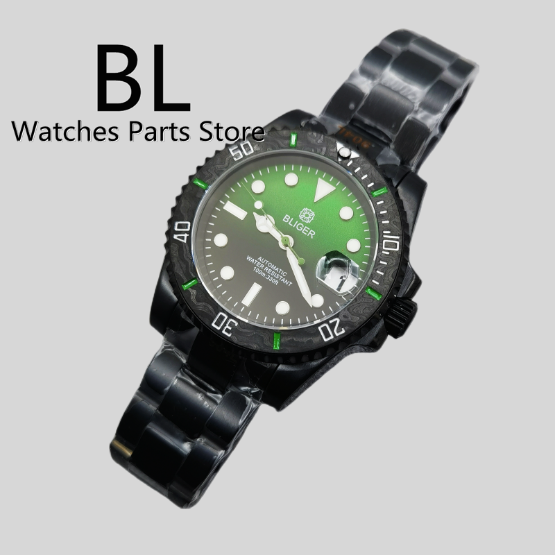 BLIGER 40mm Full Black Case Ca - Minimalist Thin Watch reseña y precio