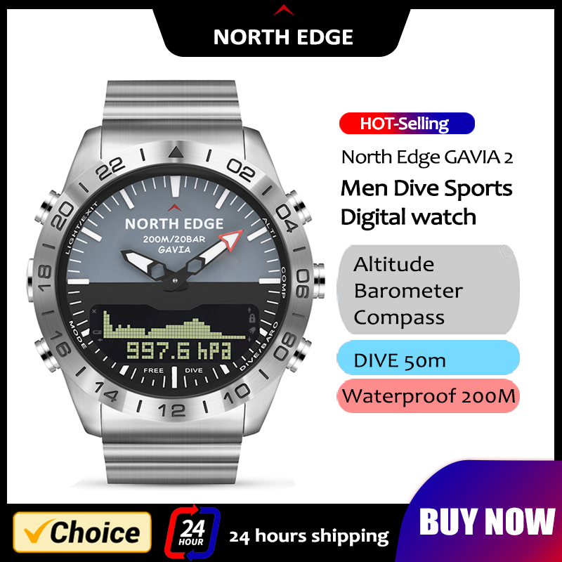 NORTH EDGE Mens Dive Watch Mil - Smartwatch Army Watches For Men reseña y precio