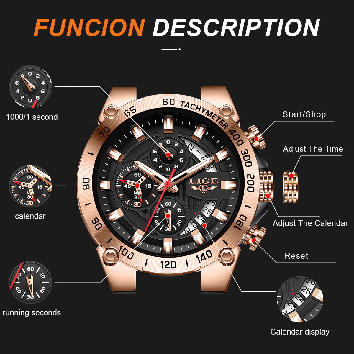 LIGE 2026 Brand Watch Men Sili - Smartwatch Army Watches For Men reseña y precio