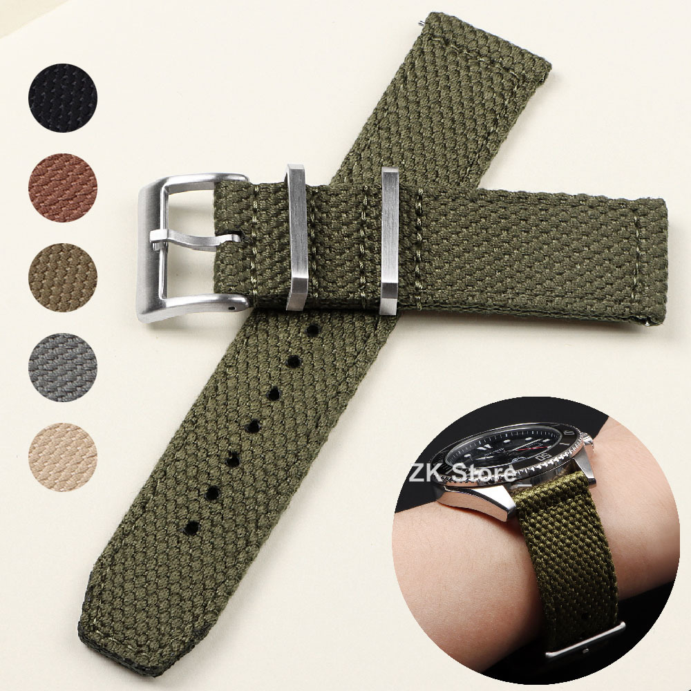 Linen Nylon Watch Straps 20mm  - Smartwatch Army Watches For Men reseña y precio