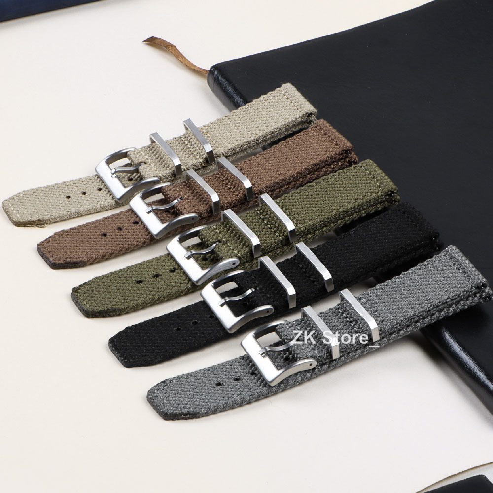 Linen Nylon Watch Straps 20mm  - Smartwatch Army Watches For Men reseña y precio
