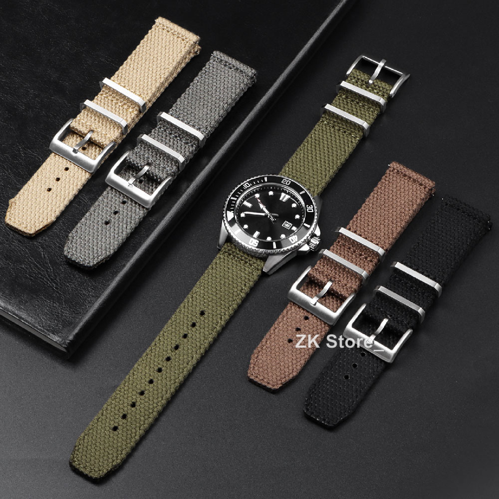 Linen Nylon Watch Straps 20mm  - Smartwatch Army Watches For Men reseña y precio