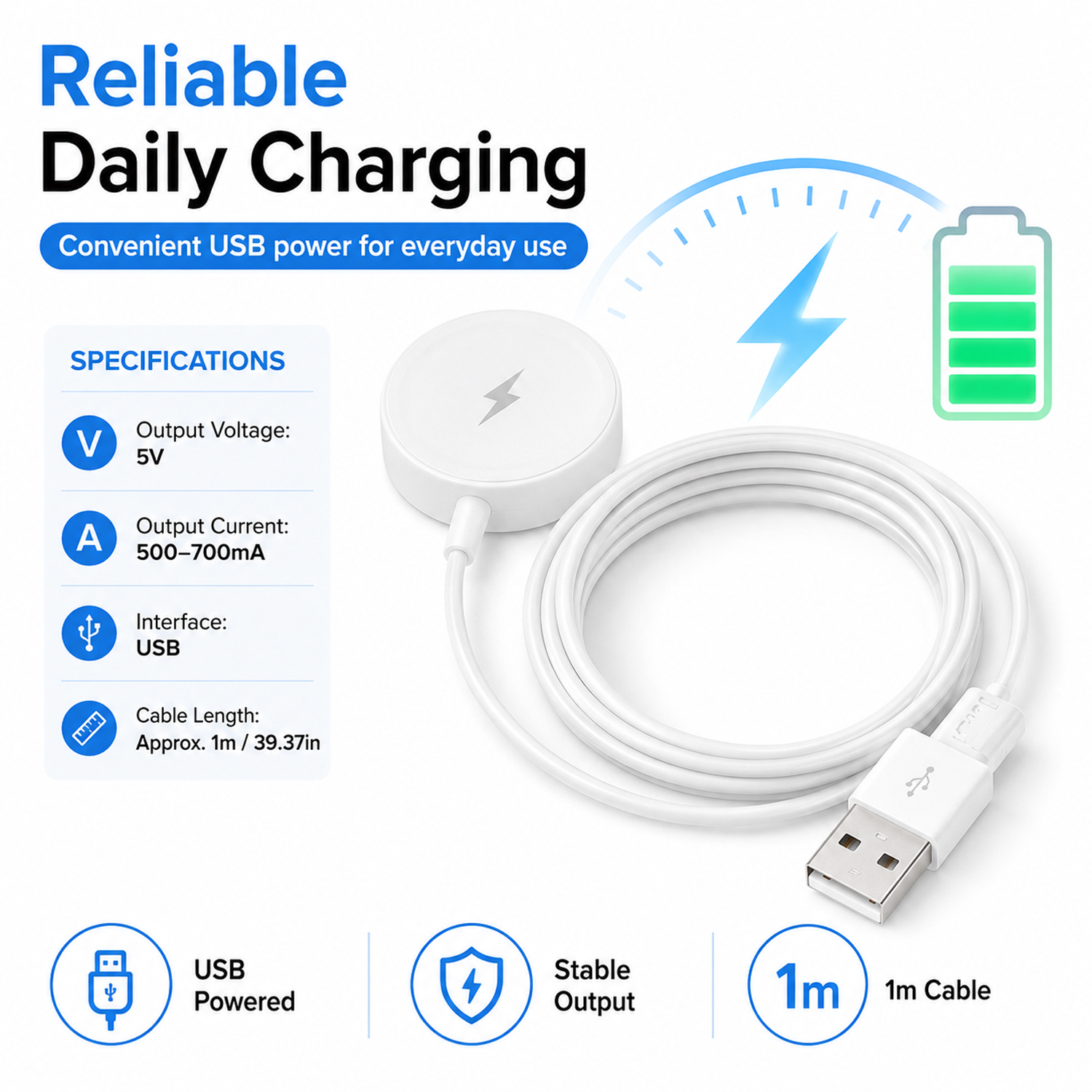 USB Watch Charger Adapter Smar - Fossil Watches Smartwatch Gen 3 reseña y precio