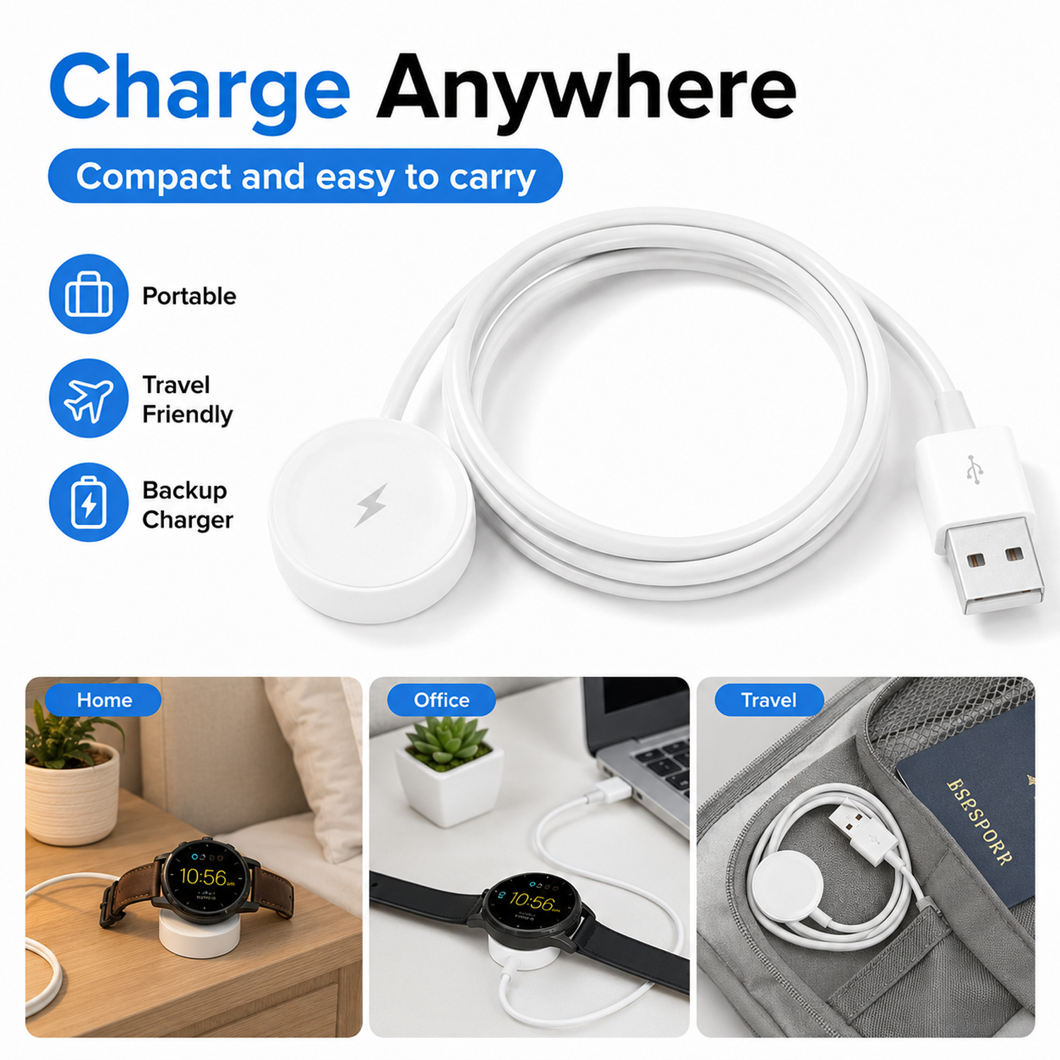 USB Watch Charger Adapter Smar - Fossil Watches Smartwatch Gen 3 reseña y precio