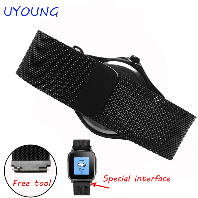22mm Milanese Loop Strap For P - Smartwatch Pebble Watches reseña y precio