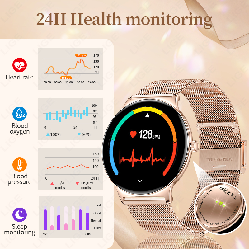 LIGE New Ultra Thin Smart Watc - Smartwatch New Watches For Women reseña y precio