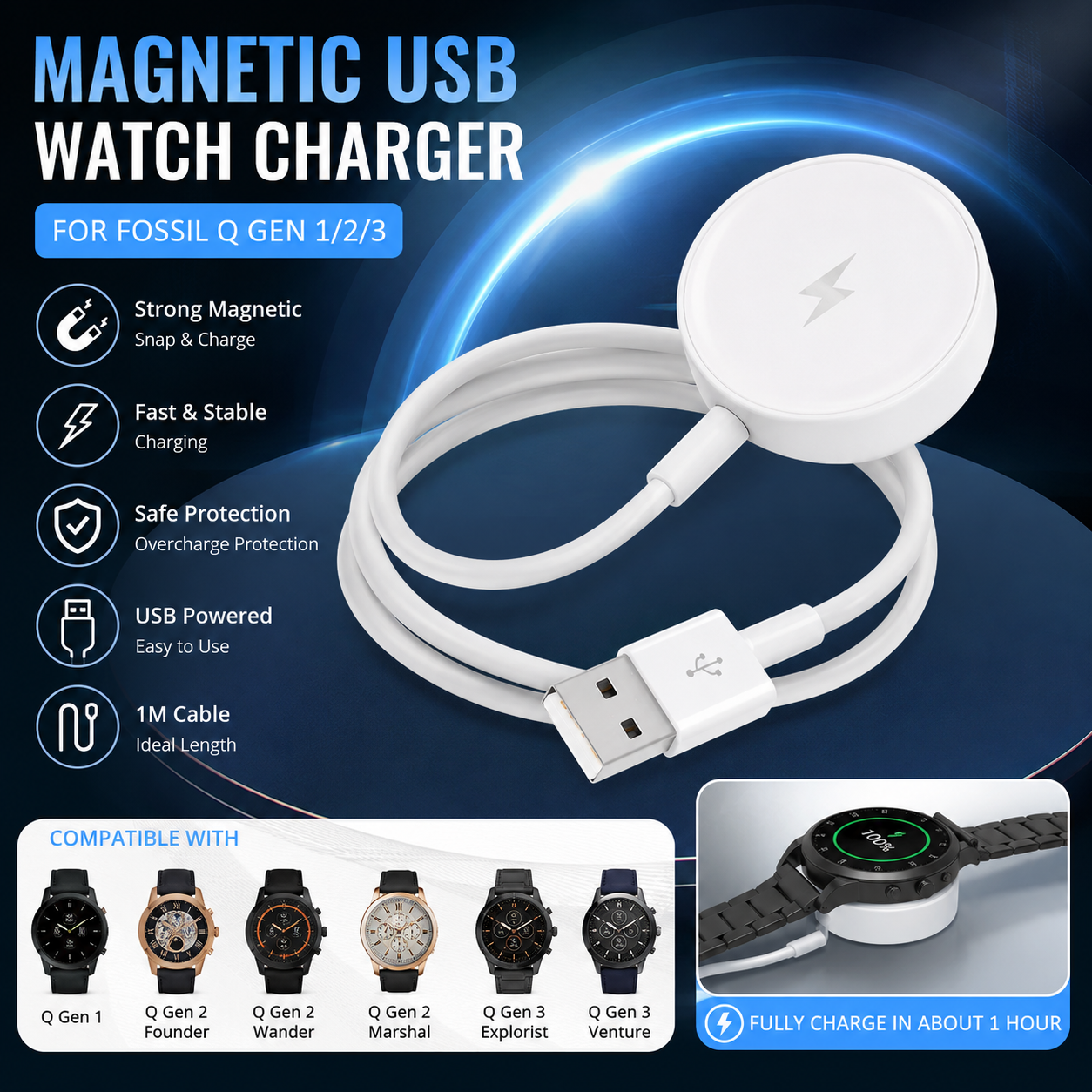 Smart Watch Fast Charging Stan - Fossil Watches Smartwatch Gen 3 reseña y precio