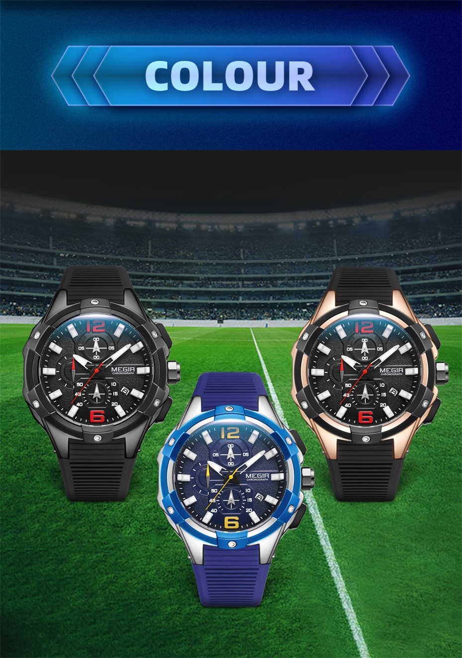 MEIGR Men's Sports Chronograph - Smartwatch Army Watches For Men reseña y precio
