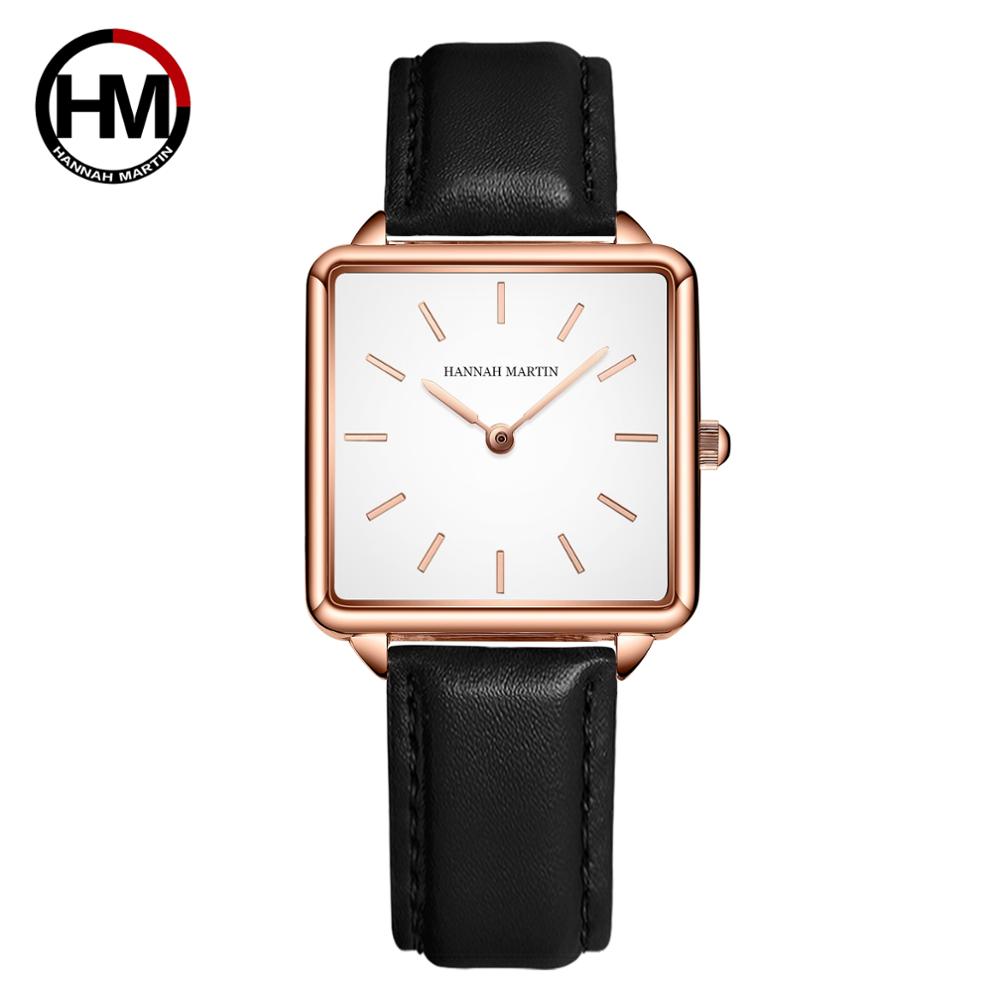 Genuine Leather Strap Japan Qu - Minimalist Thin Watch reseña y precio