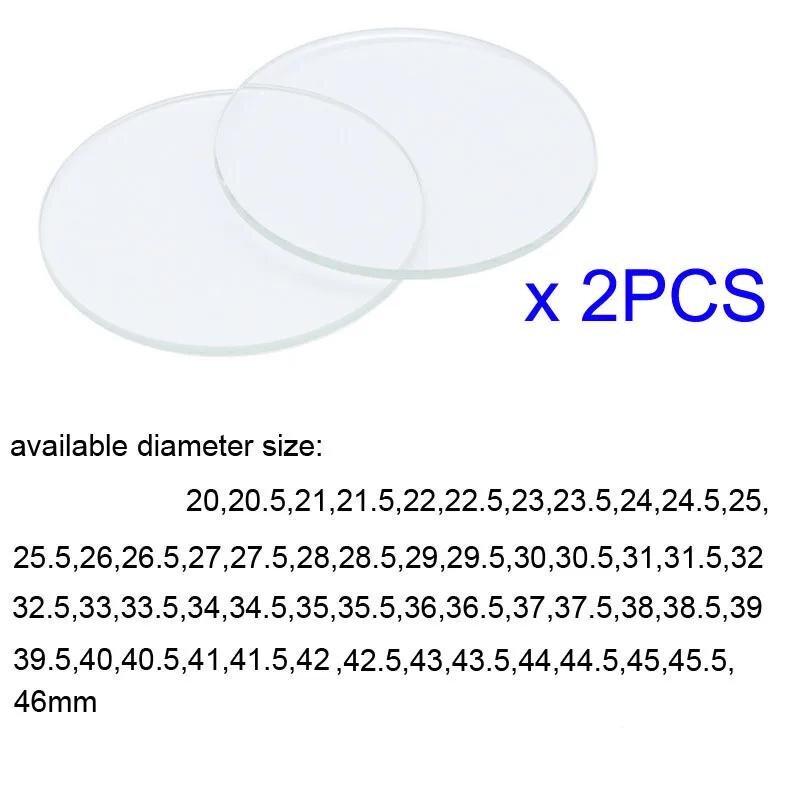 【2PCS】Thickness 2.0mm Round Wa - Watch Crystal Replacement reseña y precio
