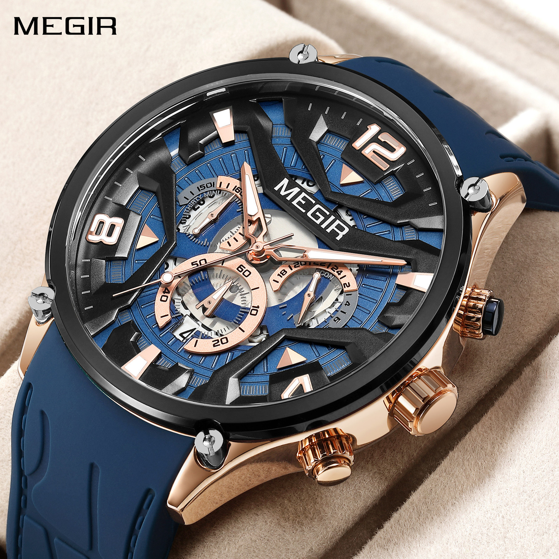 MEGIR Men's Sports Chronograph - Smartwatch Army Watches For Men reseña y precio
