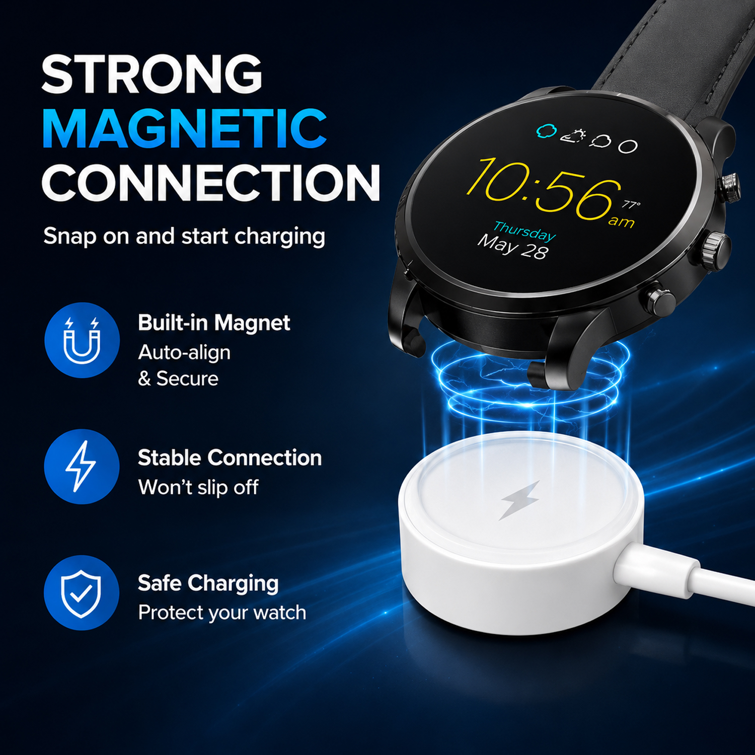 USB Magnetic Charging Cable Fo - Fossil Watches Smartwatch Gen 3 reseña y precio