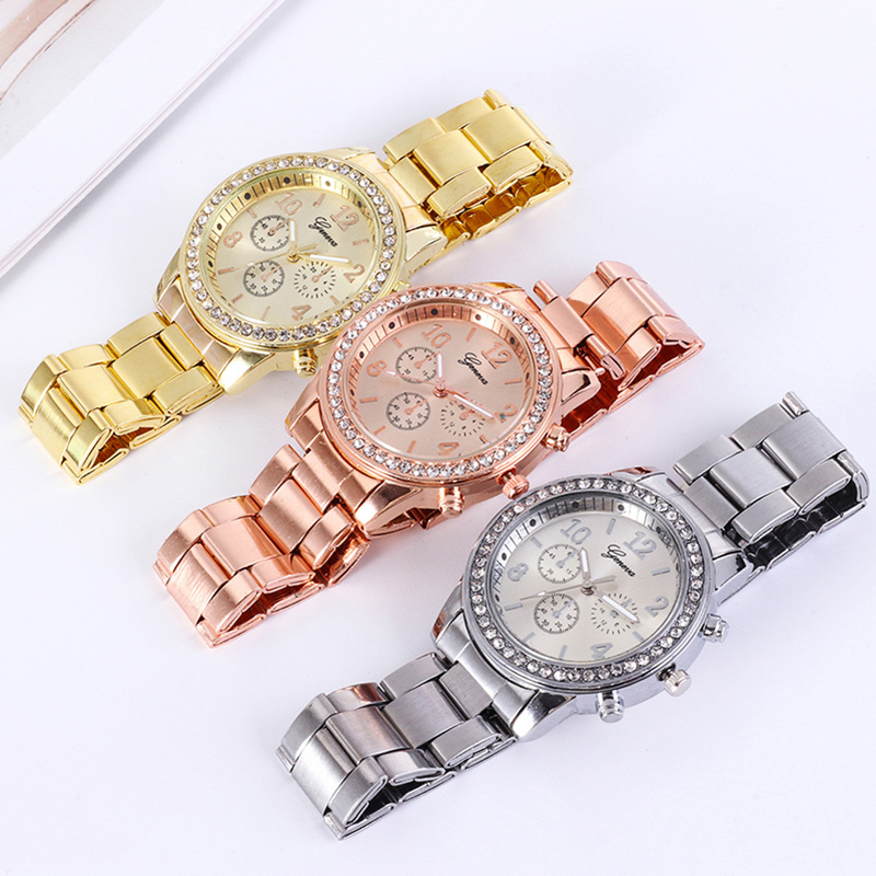 Gold Women Watch Geneva Classi - Minimalist Thin Watch reseña y precio
