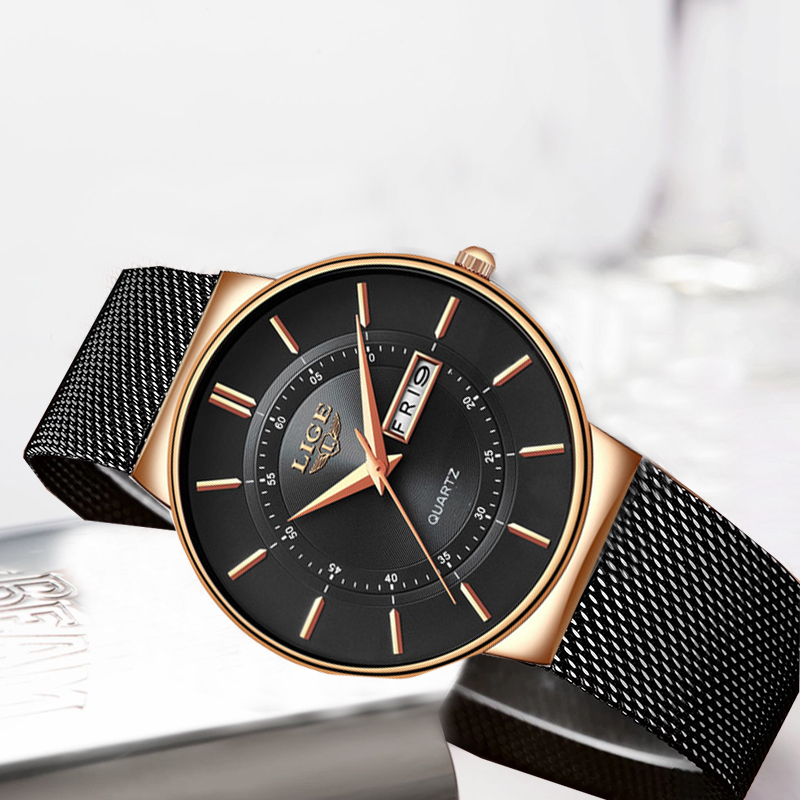 LIGE Women Watches Luxury Bran - Minimalist Thin Watch reseña y precio