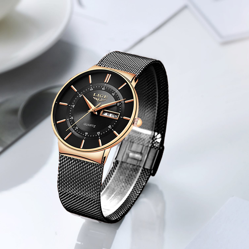 LIGE Women Watches Luxury Bran - Minimalist Thin Watch reseña y precio