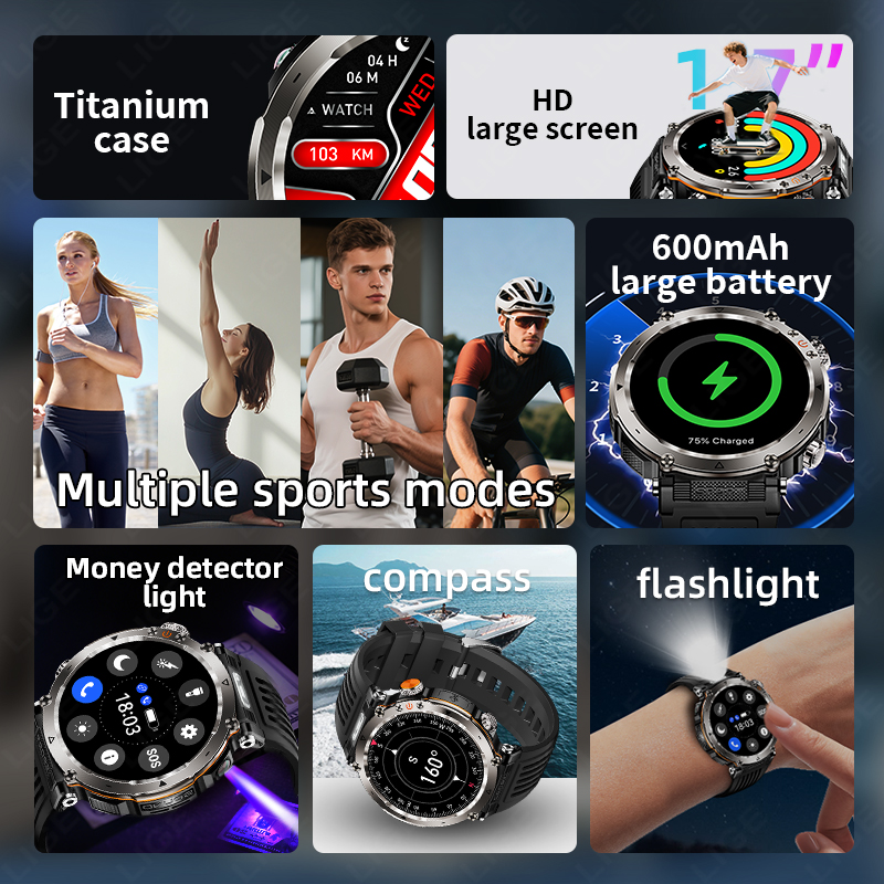 New Military Outdoor Smartwatc - Smartwatch New Watches reseña y precio