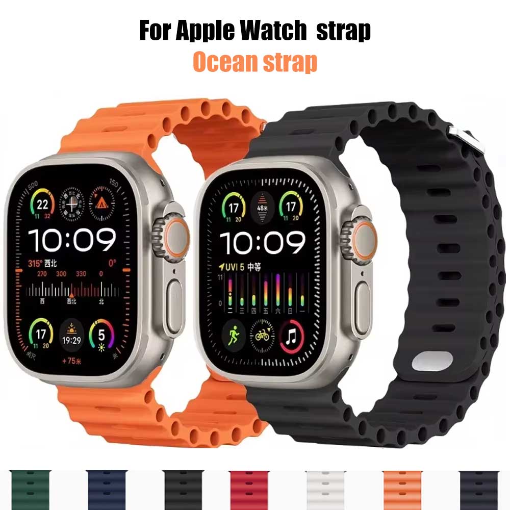 Silicone Ocean strap for Apple - Smartwatch Apple Watches For Women reseña y precio