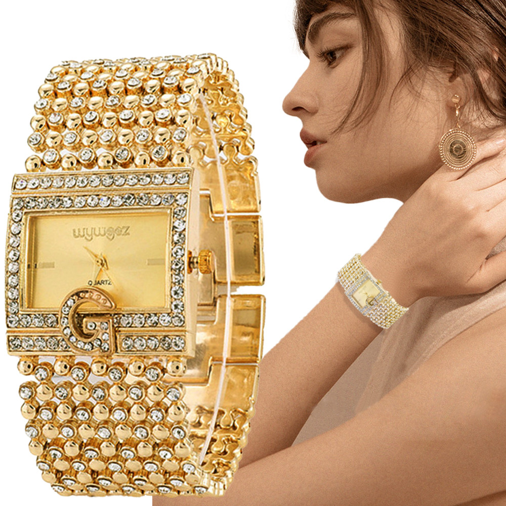Simple Square Gold Watches Wom - Minimalist Thin Watch reseña y precio
