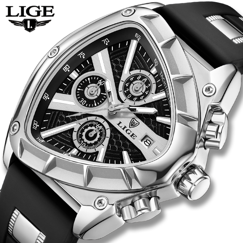 LIGE Fashion Men Watch Triangl - Smartwatch Army Watches For Men reseña y precio
