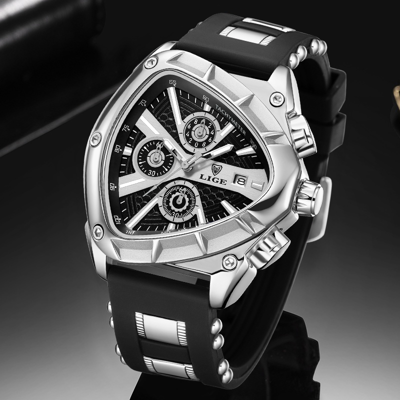 LIGE Fashion Men Watch Triangl - Smartwatch Army Watches For Men reseña y precio
