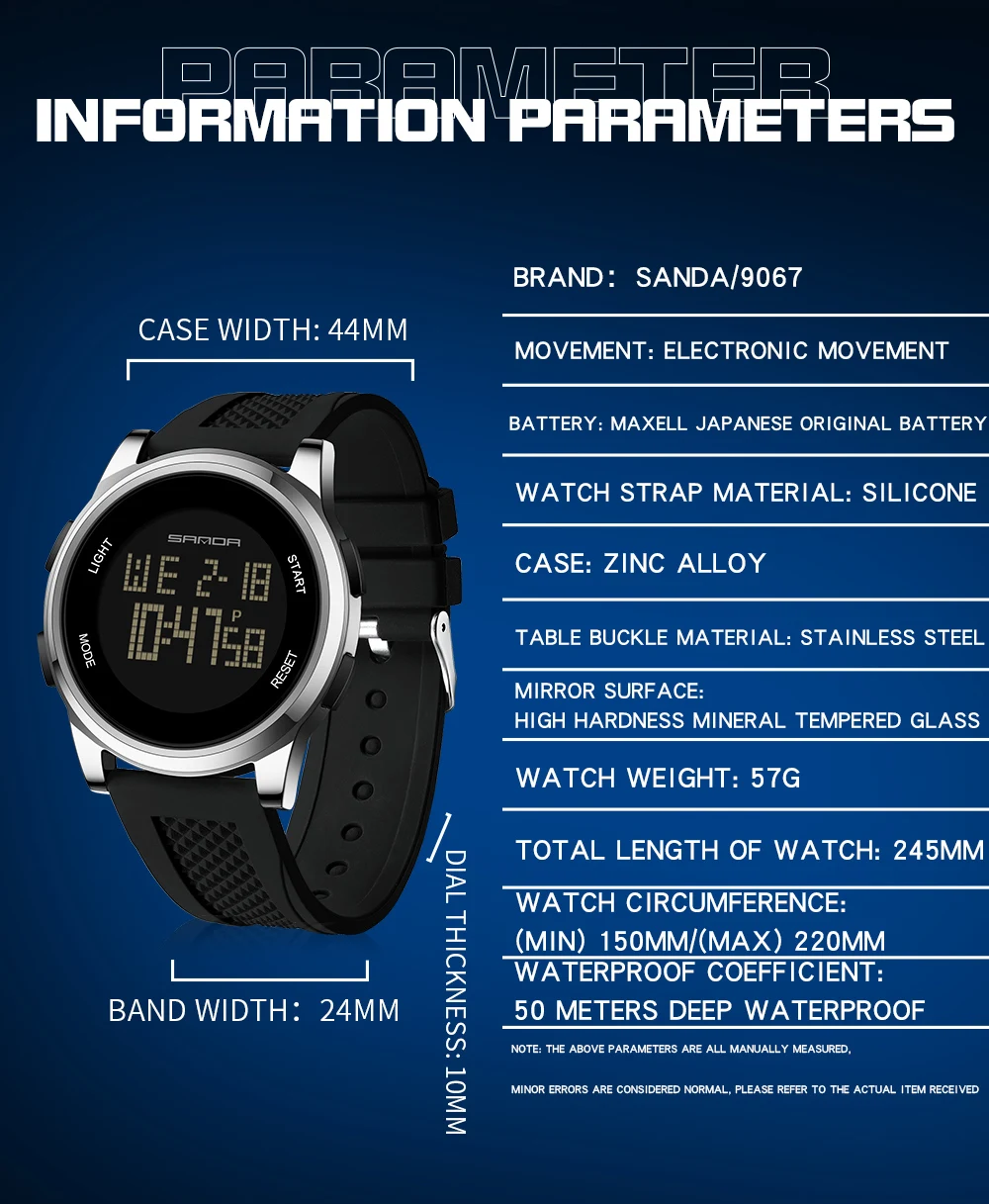 SANDA 9067 Digital Watch Men M - Smartwatch Army Watches For Men reseña y precio