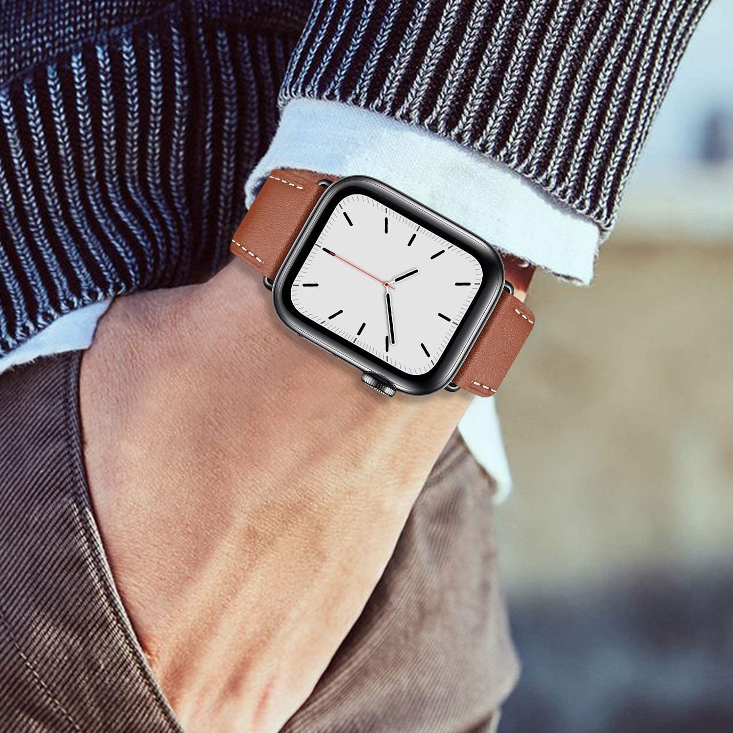 Leather band for Apple watch s - Smartwatch Apple Watches For Women reseña y precio